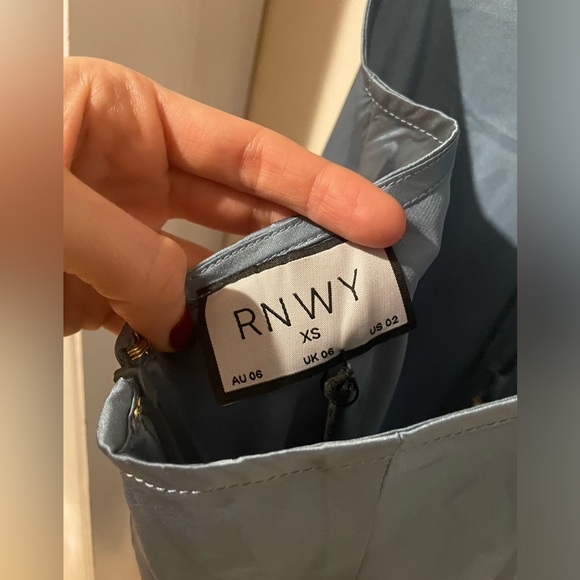 SOLD Satin Dress NWT Blue XS Runaway The Label - Picture 5 of 11